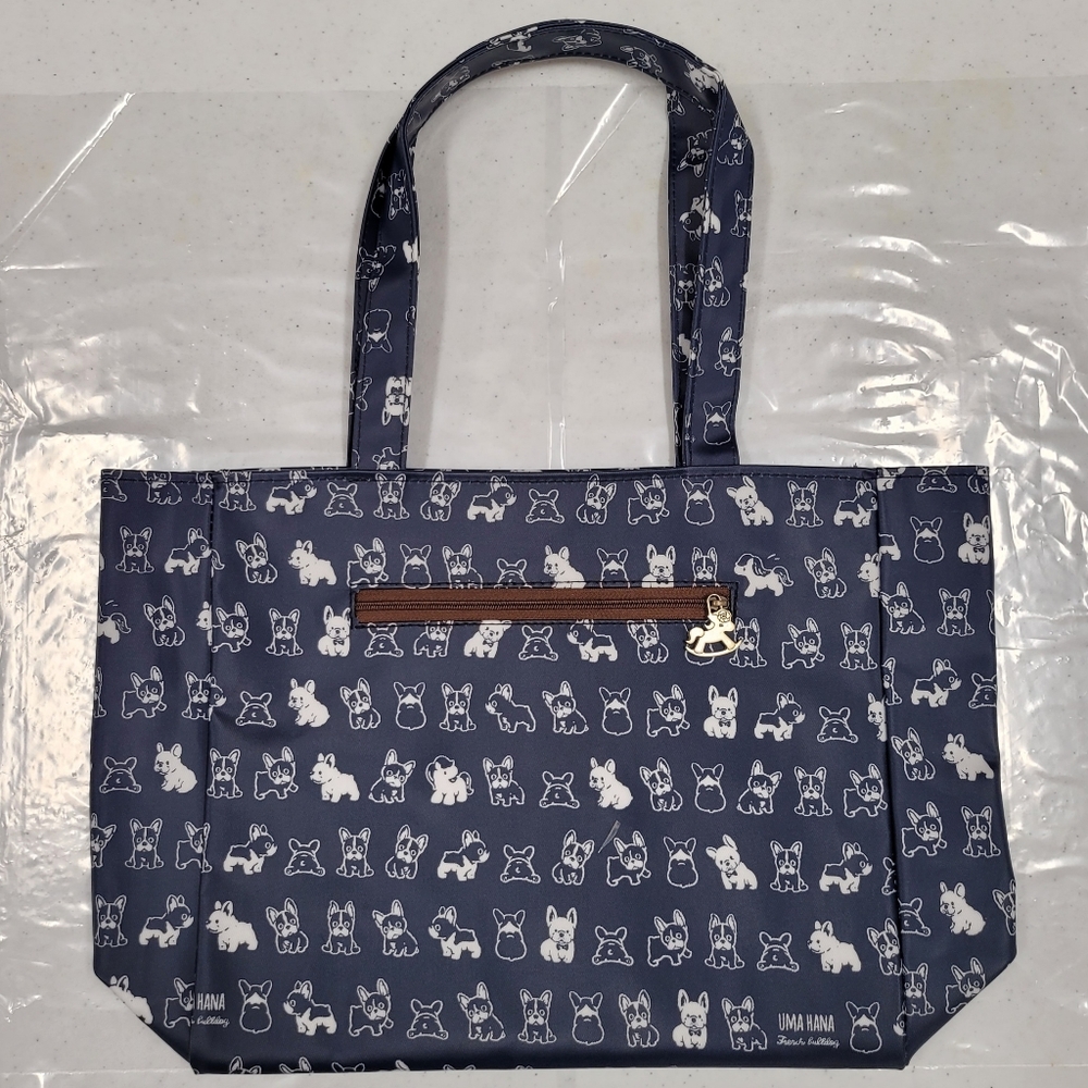 Waterproof Frenchie Medium Tote Shoulder Handbag - Picture 8 of 13